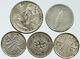 Lot Of 5 Silver World Coins Authentic Collection Vintage Group Deal Gift I115656