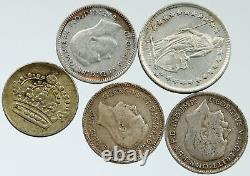 Lot of 5 Silver WORLD COINS Authentic Collection Vintage Group DEAL GIFT i115659