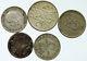 Lot Of 5 Silver World Coins Authentic Collection Vintage Group Deal Gift I115660