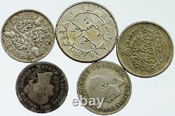 Lot of 5 Silver WORLD COINS Authentic Collection Vintage Group DEAL GIFT i115660