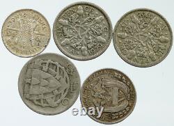 Lot of 5 Silver WORLD COINS Authentic Collection Vintage Group DEAL GIFT i115665