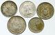 Lot Of 5 Silver World Coins Authentic Collection Vintage Group Deal Gift I115690