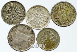 Lot of 5 Silver WORLD COINS Authentic Collection Vintage Group DEAL GIFT i115690