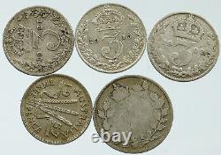 Lot of 5 Silver WORLD COINS Authentic Collection Vintage Group DEAL GIFT i115729