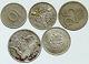 Lot Of 5 Silver World Coins Authentic Collection Vintage Group Deal Gift I115731