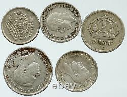 Lot of 5 Silver WORLD COINS Authentic Collection Vintage Group DEAL GIFT i115731