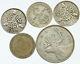 Lot Of 5 Silver World Coins Authentic Collection Vintage Group Deal Gift I115752