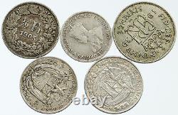 Lot of 5 Silver WORLD COINS Authentic Collection Vintage Group DEAL GIFT i115805