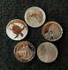 Lot Of 5 World Wildlife 1 Oz Silver Coin Collection Brilliant Uncirculated