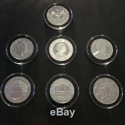 Lot of 7 2019 1 oz Silver World Coins