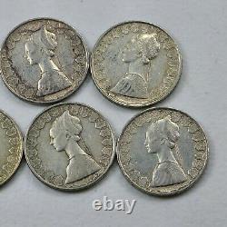 Lot of 7 Italy 500 Lire Circulated Silver Coins 1958-1961 A917B