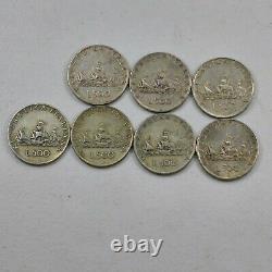 Lot of 7 Italy 500 Lire Circulated Silver Coins 1958-1961 A917B