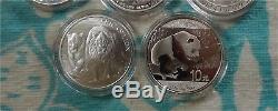 Lot of 8 1 oz. 999 999 Fine Silver Animal Coins from Various World Mints