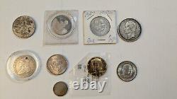 Lot of 9 Mixed World Silver Coin(s), mostly US, 4.375 troy ounce