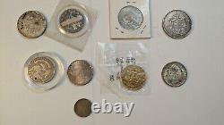 Lot of 9 Mixed World Silver Coin(s), mostly US, 4.375 troy ounce