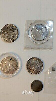 Lot of 9 Mixed World Silver Coin(s), mostly US, 4.375 troy ounce