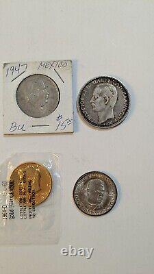 Lot of 9 Mixed World Silver Coin(s), mostly US, 4.375 troy ounce