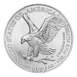 (Lots of 5) 2024 $1 American Silver Eagle 1 oz BU