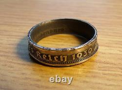 MENS SIZE 10.5 GERMAN ReichMark PRE 1939 SILVER REICHMARKS SILVER COIN RING