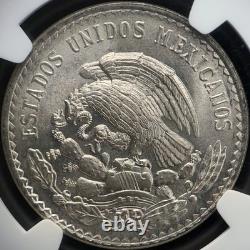 MEXICO. 1947, 1 Peso, Silver NGC MS65 Eagle Snake, Reverend Morelos Cachetón
