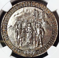 MEXICO 1963? PURE SILVER MEDAL? 400 ANNIVERSARY OF DURANGO? NGC MS-64? Scarc