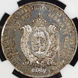 MEXICO 1963? PURE SILVER MEDAL? 400 ANNIVERSARY OF DURANGO? NGC MS-64? Scarc