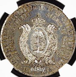 MEXICO 1963? PURE SILVER MEDAL? 400 ANNIVERSARY OF DURANGO? NGC MS-64? Scarc