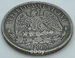 MEXICO 1 Peso 1873 Mo M Silver 0.903 Coin