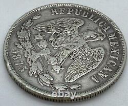 MEXICO 1 Peso 1873 Mo M Silver 0.903 Coin