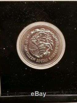 MEXICO 86 Soccer World Cup 2 Oz. Pure Silver Coin Extremely Rare