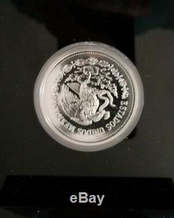 MEXICO 86 Soccer World Cup 2 Oz. Pure Silver Coin Extremely Rare