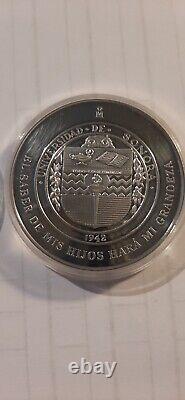 MEXICO SILVER COIN, 60 ANOS GENERANDO FUTURO 1942-2002, 2 OUNCES In Case