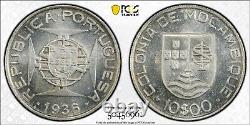 MOZAMBIQUE 1936 10 Escudo, PCGS SP64 (PROVA) KM-Pr7 (Essai)