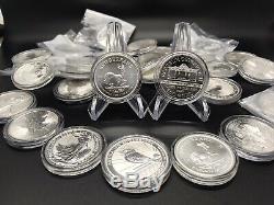 MUST READ NOTES! Lot of 7 2020 1 oz BU Fine Silver Coins From Around The World