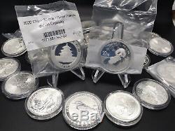 MUST READ NOTES! Lot of 7 2020 1 oz BU Fine Silver Coins From Around The World