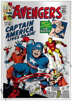 Marvel Comics Avengers #4 Silver Foil 1 Oz. Capt. America 2nd In Series