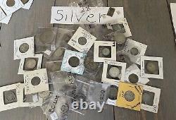 Massive Foriegn Coin Lot Lots of Silver, Various Dates & Countries, Bank Notes