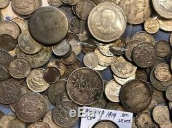 Massive Mixed Lot 1200 grams Silver Copper World Coins Russia Germany France