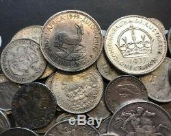 Massive World Silver Coin Lot Victoria Crown, Thalers, Canada, 5 Shillings MORE