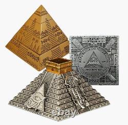 Mayan Pyramid Of Chichen Itza 5 Oz Silver Coin 50 Cordobas Nicaragua 2022