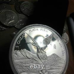 Mexican Libertad. 999 Silver 2006 5 oz PROOF! RARE! Only 700 Minted! Collectors