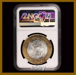 Mexico 100 Pesos Silver Center Coin, 2006 180 Bimet Mexico Guanajuato NGC MS 65