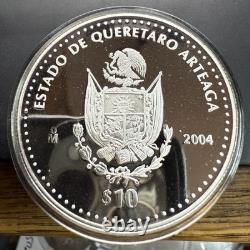 Mexico 10 Pesos -2004 Querétaro Arteaga Proof Mintage 10,000
