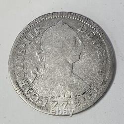 Mexico 1772 Silver 2 Reales Portrait Coinage Charles III