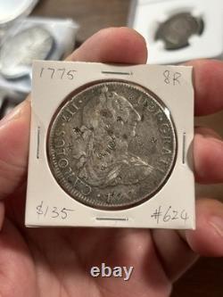Mexico 1775 Mo FM Carlos III 8 Reales Chopmarked