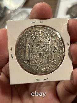 Mexico 1775 Mo FM Carlos III 8 Reales Chopmarked