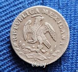 Mexico 1859 1/2 Real Durango Silver Mexican Coin