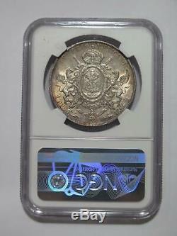 Mexico 1866 Mo Un Peso Toned Ngc Graded Au58 Silver World Coin Maximilian