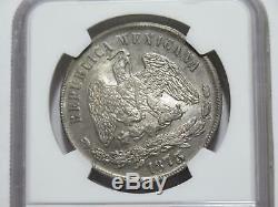 Mexico 1873 Ch M Peso Ngc Au58 Graded Chihuahua Silver World Coin Cheap