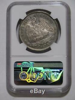 Mexico 1873 Ch M Peso Ngc Au58 Graded Chihuahua Silver World Coin Cheap